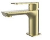 monomando de lavabo dorado serie nobre